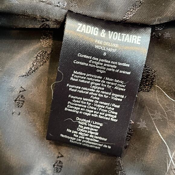 Zadig & Voltaire Deluxe Multicolor Patchwork Fox Fur Cropped Vest Size Small - Picture 4 of 5